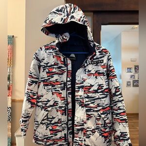 Burton Kids' Red and Black Patterned Hoodie